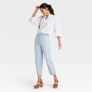 Women's High-Rise Vintage Straight Jeans -
Universal Thread™ Light Blue new